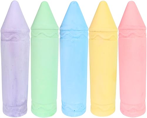 BEST SPORTING Straßenmalkreide Jumbo I 5er Packung | Malkreide für Kinder und Erwachsene | Bunte Kreide in leuchtenden Farben | Ideal für Straße und Hof | Einfach zu handhaben und wasserlöslich