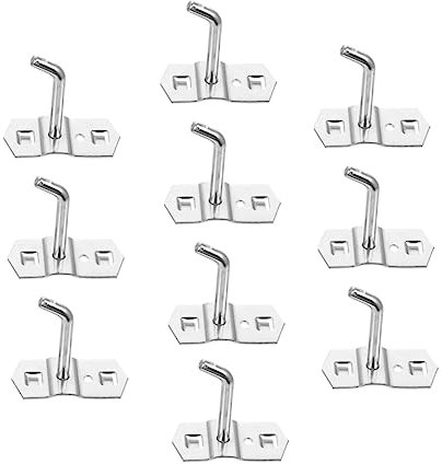 OUNONA 10pcs Sturdy Iron Pegboard Hangers Perforated Wall Hook Easy Repair Display Shelf Hooks