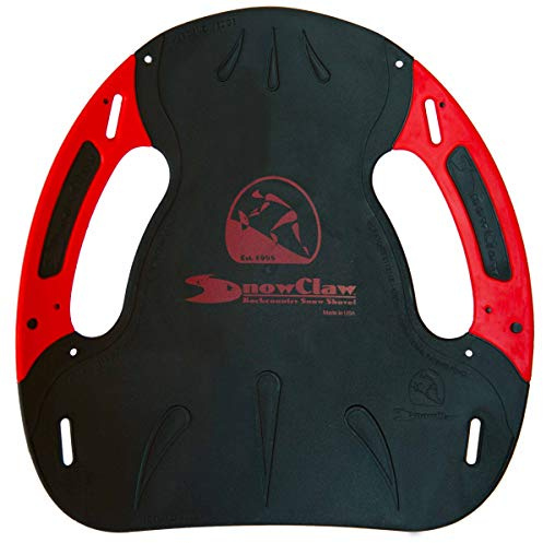 SnowClaw Backcountry Snow Shovel, Ultra-Light, Snow Anchor, Emergency Splint, Multi-Use Tool, Great for Digging Snow Caves, Easily Fits in Any Backpack - Red