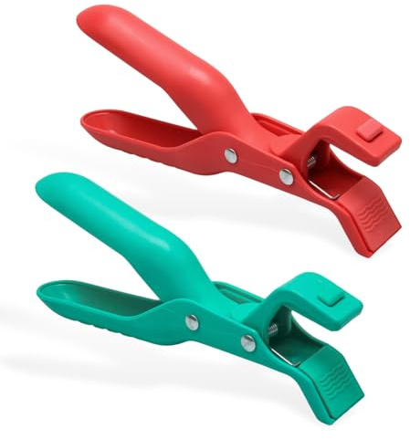 QLK Heat Resistant Silicone Kitchen Tongs Set, 2PCS Non Slip Cooking Utensils with Multi Angle Gripping, for Hot Plates Bowls Pans, Versatile Serving Tool for Air Fryer Oven BBQ, Home Kitchen Accessor