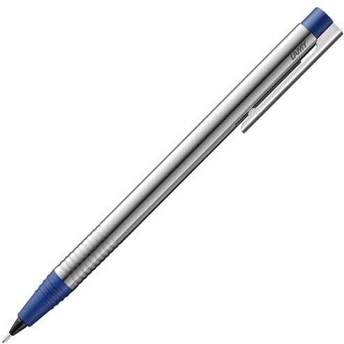 Lamy logo matt blue - portaminas atemporal con alta funcionalidad y estuche de robusto acero inoxidable - incluye recambio M 40 de línea fina 0,7 mm