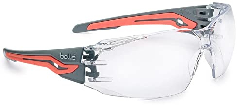 Bolle SILEX + Kleine transparente Schutzbrille, Platin, kratzfest und beschlagfrei