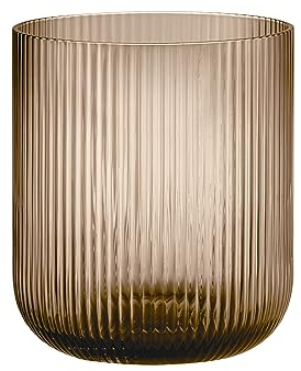 blomus -VEN- Windlicht Size M, Warmer Braunton, eleganter Blickfang als Windlicht oder Vase, Farbe Coffee (66252)
