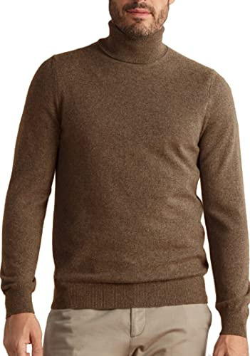 Marine Cashmere - Kashmir-rolli tillverkad av 100 % kashmir för män, tillverkad i Italien, Stopp, M