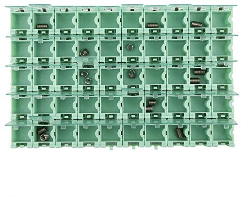 Thread Box Tool Storage,50Pcs Green Smt Smd Container Box Electronic Components Mini Storage Box