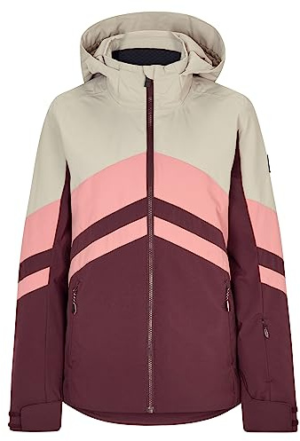 Ziener Damen TELIA Ski-Jacke/Winter-Jacke | warm, atmungsaktiv, wasserdicht, velvet red. silver beige dob, 36