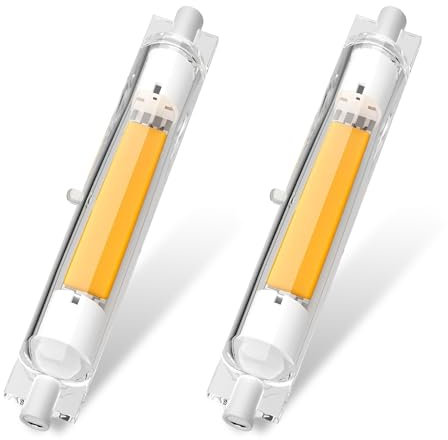 Hsientpe R7S LED 118mm Dimmbare Lampen - 30W Ersatz für 300W J118mm Halogenstab, Warmweiß 3000K 2000LM, 360° Abstrahlwinkel, Kein Flackern, AC 220-240V, 2er Pack