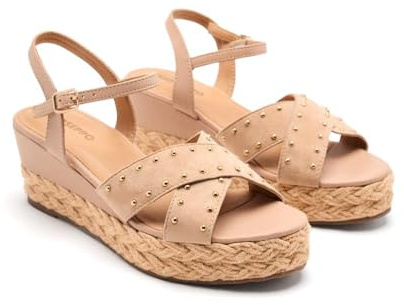 GIOSEPPO GILSUM, Sandali con zeppa Tipo Espadrillas Donna, Nude, 38 EU, CARNE, 38 EU