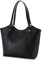 VASCHY Borsa Elegante Donna - Tote Bag Università, Spalla, Mano, Shopping, PC, Lavoro, Ufficio, Scuola, Business - Nero