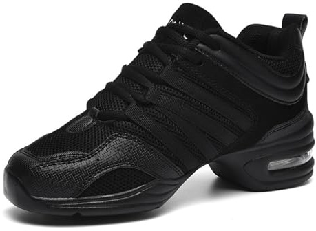 Hixingo Chaussures de Danse Modern Jazz Femme Cheerleading Cheer Chaussures de Sport Split Sole Gymnastique Baskets Yoga Entraînement Aérobic pour Street Dance, Danse de Salon