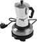 miihgnos Moka Pot - Caffettiera elettrica, 500 W, 5 livelli, temperatura regolabile con piastra riscaldante, caffettiera per caffè espresso con riscaldamento automatico (3 tazze)