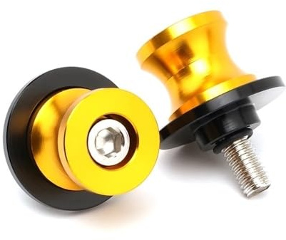 NFNVEKESD Diábolos para Moto Soporte con Tornillos 8 mm para Suzu&ki para GSR 750 600 400 para GSR 400 para GSR 600 para GSR 750 carretes basculante Pernos deslizantes Motocicleta(Gold)