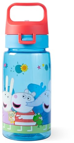 p:os Peppa Gris vattenflaska barn 500 ml – läckagesäker – liten flaska perfekt för dagis, lekplatsen eller hemma – för pojkar och flickor, blå