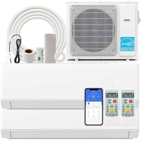 SIMOE 18000 BTU Dual Zone Mini Split Air Conditioner, 7K+12K, 22 SEER2