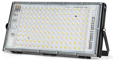 QZCX Foco Led Exterior, Luz de inundación lámpara de calle LED 150W iluminación Exterior reflector Focos LED Exterior proyector IP65 Reflector impermeable(Cold White)