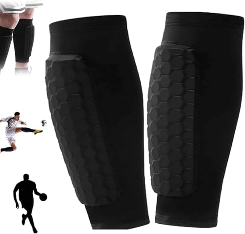 Ski Shin Guards Gel, Ski Guard Socks, Ski Guards Shin Pads, Shin Defender, Adult Shin Guards, 1 Pack Soccer Shin Guards, Football Shin Pads for Men Youth Adult (Black, XL)