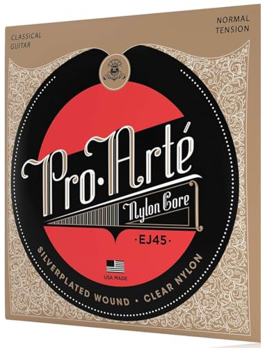 LKJAUOZ Cuerdas Guitarra 1 Paquete, Ej45 Pro-Arte Nylon Light Tension, Tensión Normal Para Guitarra Clásica, para guitarra clásica Student