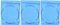 Hama 51468 Blu-Ray Disc Double Jewel Cases - Blue (Pack of 3)