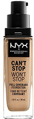 NYX Professional Makeup Fond de Teint Liquide Couvrant Tenue 24h Can't Stop Won't Stop Liquid Foundation, Waterproof, Fini Mat, Formule Vegan, Teinte : Beige (11)