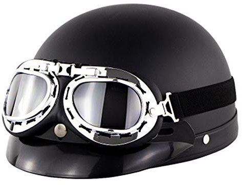 ZLYJ Retro Casco de Moto, Casco Jet de Media Incluye Visera Extraíble, Concha de Motocicleta para Mujer y Hombre, Carcasa del Casco, Dot/ECE Homologado