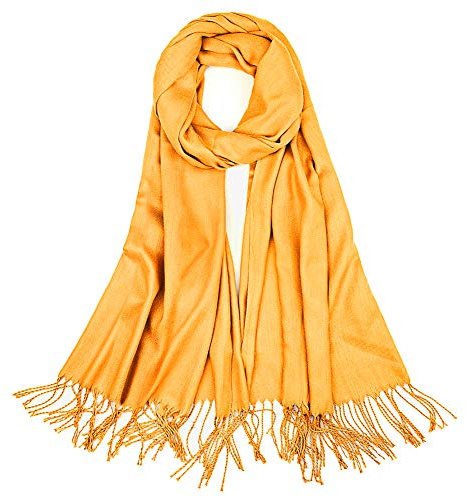 YFZYT Sciarpa Donna Sciarpa Autunno Inverno, Unisex Donna Morbida sciarpa di cashmere, Tinta Unita Grande Sciarpa Caldo Scialle con Nappa (Molti Colori)