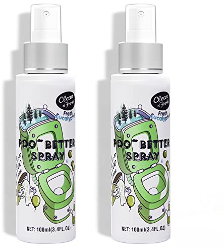 Toilet Spray for Poop,7 Fl.oz 100% Natural Essential Oil of Eucalyptus, Mint and Tea Tree Bathroom Poop Spray, Bathroom Deodorizer, Toilet Air Freshener