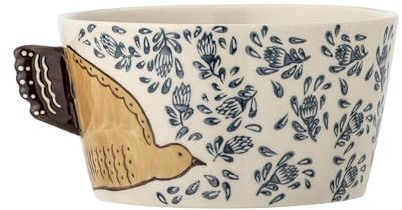 Bloomingville Hezha Schale, Steingut, Blau und Braun