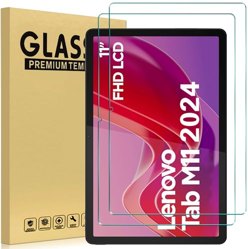 GOZOPO Schutzfolie für Lenovo Tab M11 2024 / Idea Tab 2025 11 Zoll, 9H Härte, hohe Auflösung, Kratzfestigkeit, keine Blasen [2 Stück]