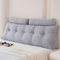 MONDEX Wandkissen Bett Grau Rückenkissen mit Nackenrollenkissen, Bequemes Groß Lesekissen für Bett und Sofa, Keilkissen mit waschbarem Bezug, Rückenpolster zum Anlehnen im Bett,Grau,80CM