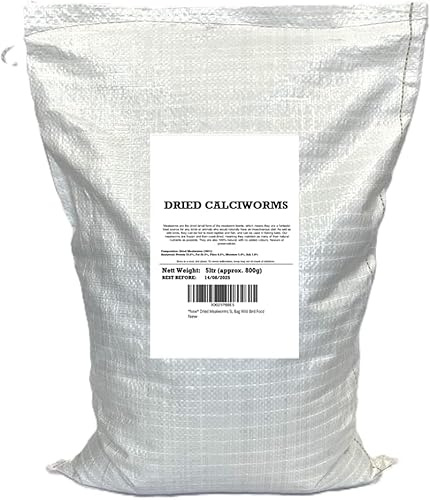 Dried Calciworms 5L Bag Wild Bird Food (Approx weight 750g - 5 Litre) MCW