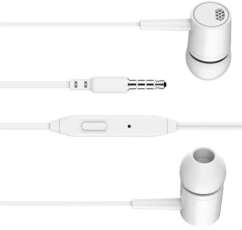 ZIDDAR Auriculares de música para juegos de 3,5 mm con micrófono integrado, teléfono celular, computadora, cancelación de ruido, auriculares intrauditivos con micrófono