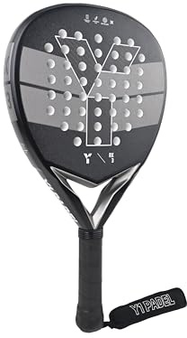 Y1 RX3 Padel Racket for Beginner to Intermediate Teardrop Shape | Teardrop Shape Mid-High Balance, 3K Carbon Twill Face, AirSpring EVA Core, Controlled Power Precision