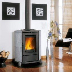 STUFA LEGNA CORTINA PIETRA NATURALE NORDICA