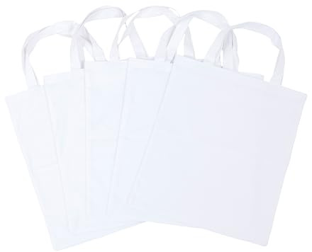Betzold Baumwolltaschen, 5 Stück – Blanko-Bastelmaterial Bastelset Geburtstag