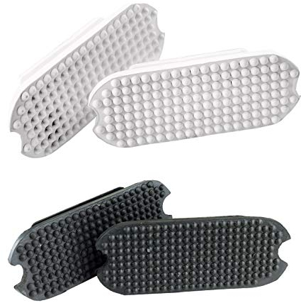 NETPROSHOP 1 Paar Steigbügeleinlagen mit Genoppter Oberfläche Weiß Gr. 11 oder 12, Farbe:Weiss 11