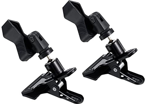 PATIKIL Bordado Aro Soporte Clip, 360° Giro Ajustable Mesa Abrazadera, 4 Paquete Metal Cruz Puntada Clip Apertura Hasta a 1,57 Pulgadas para Aguja Costura