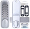 GAESHOW Digital Door Lock, Security Gate Lock, Mechanical Combination Lock, Keypad Locks for Doors, Zinc Alloy Waterproof Keyless Door Lock Safety Entry for Bidirectional Gate Glass Door Wood Door