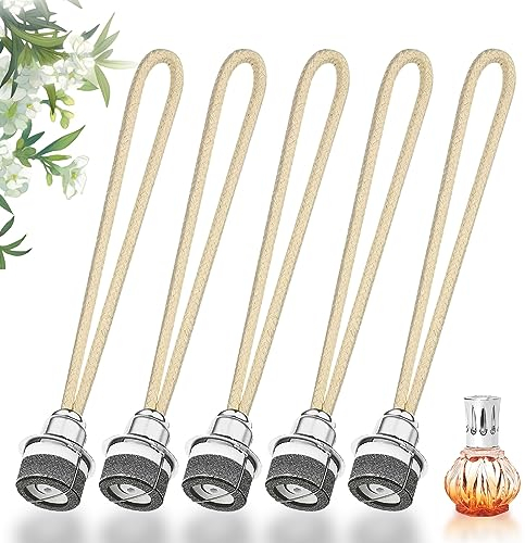 Mèches de Lampe à Huile,5 Pièces Mèche de Rechange,Mèche de Lampe à Parfum,Mèche de Remplacement de Lampe à Brûleur pour Brûleur Catalytique Diffuseur Aromathérapie Bricolage Fournitures D'artisanat