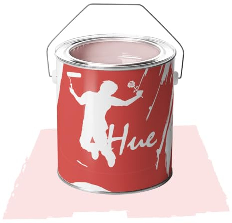 VERNICE HUE Pittura acrilica lavabile per interni ecologica colori formato 2,5 L Rosa Bimba