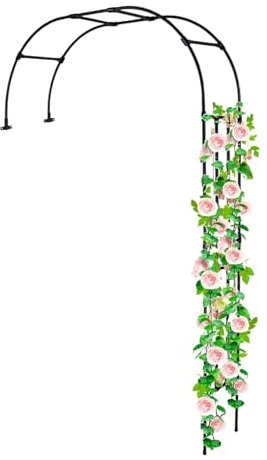 LIYI929GP Garten-Torbogen Rankgitter Wandbogen Rosenbogen Halbbogen, Rosen Halbbogen Garten Torbogen Metall Dauerhaft AntiRost, Rosenpavillon Rosenspalier Hochzeitsbogen Pflanzen Klettergerüst Rack