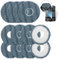 RongZy 12Pcs Panni per Mocio per Eufy Omni C20 Spazzole a Disco per Eufy Omni C20 Panni Mop di Ricambio Robot Aspirapolvere Accessori