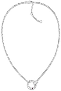 Tommy Hilfiger Jewelry Gliederhalskette für Damen aus Edelstahl mit einem Runden Charm - 2780944