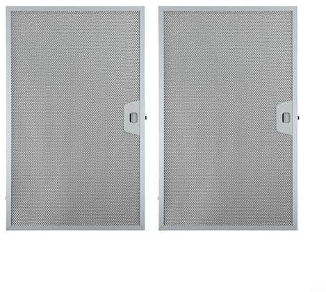 Paquete de 2 filtros para campana extractora de 506 x 300 x 9 mm, malla metálica, filtro de grasa, color plateado, 5 capas de aluminio para campanas extractoras de cocina