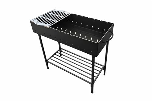 Mangal, Holzkohlegrill Schaschlik Grill aus Stahl 3 mm (Grill mit Grillrost)