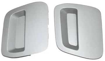 para Dacia para Duster 2018-2022 lzquierda Derecha 2 Piezas Gris Negro Repuesto 620721430R 620724861R Parachoques Delantero Barra Remolque(Conjunto Gris)