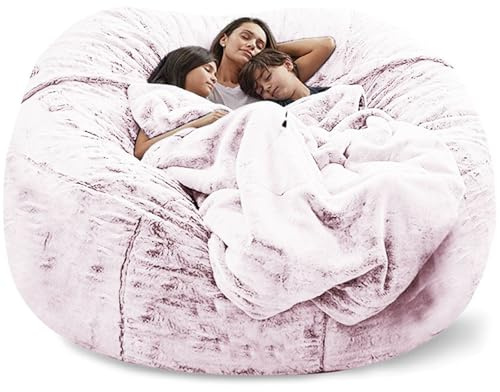 JGJSQYY Funda para puf sin Relleno, Grande, Redonda, Suave y mullida, Funda para puf Gigante de Terciopelo PV Lavable, Funda para sofá Cama puf para Adultos, Muebles de salón y Dormitorio