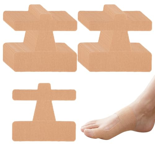 20 stycken Hallux Valgus tejp, tejp hallux förskurna | Elasticitet förskuren kinesiologitejp för korrigering av balltå, ventilerande kinesiologitejp balttå