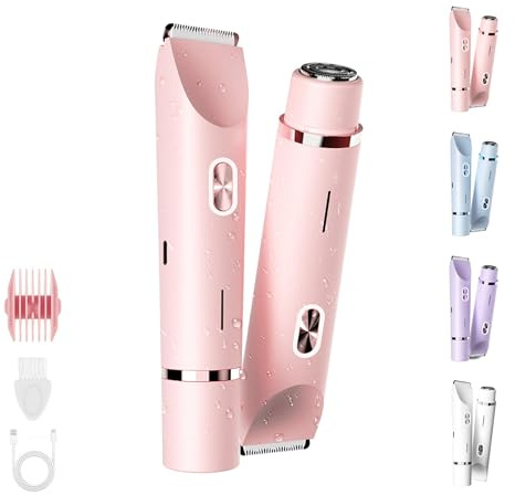 Sanuvia Depiladora Íntima,Afeitadora Eléctrica Para Mujer,Herramienta de Cuidado para Zonas Sensibles, Depilación Suave sin Irritaciones, Diseño Impermeable (Rosa)