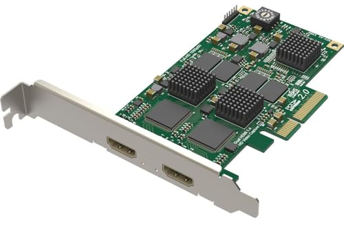 Magewell Pro Capture Dual HDMI 11080 – Dual-Channel HDMI PCIe Capture Card for HD Video Ingest for Live Streaming, Recording & Production