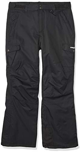 Arctix Kids Snow Sports Cargo Snow Pants with Articulated Knees, Black, X-Large Husky